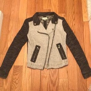 Moto style cotton jacket